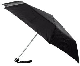 Женский зонт Incognito-3 L407 Black (механика, складной, однотонный черный) 93933