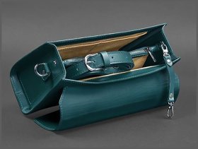 Зеленая сумка-кроссбоди из натуральной кожи горизонтального типа BlankNote Lola (12798)