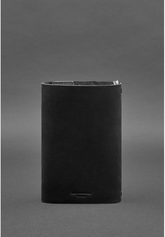 Блокнот (софт-бук) с обложкой из черной кожи Crazy Horse - BlankNote (14133)