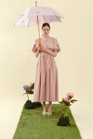 Зонт женский Fulton L908 Kensington UV Pale Lilac (Трость, механика, лиловый, с защитой от UV) 94133