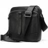 Зручна шкіряна сумка через плече з натуральної шкіри чорного кольору Vintage (20034) - 3