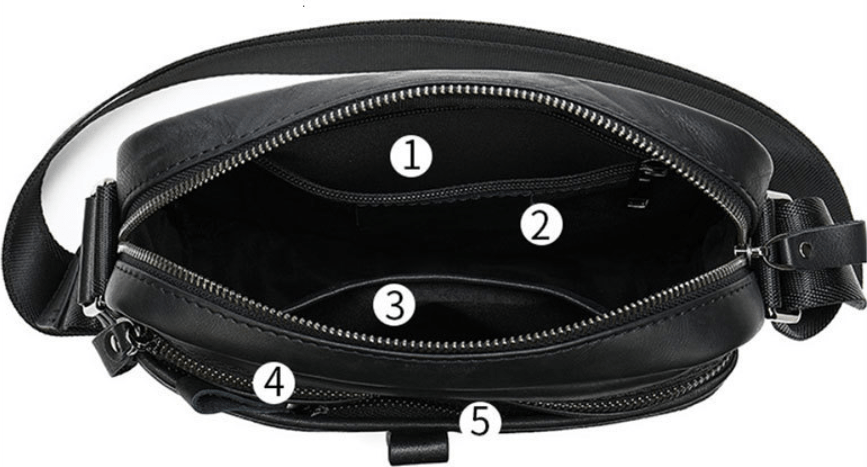 Удобная кожаная сумка через плечо из натуральной кожи черного цвета Vintage (20034)