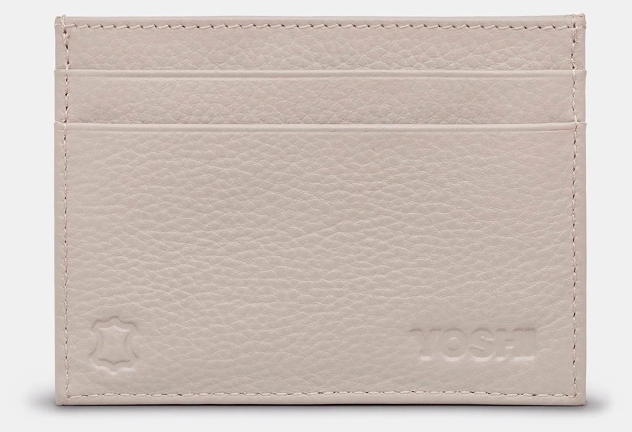 Кардхолдер кожаный женский светло-серого цвета с принтом цветочки Yoshi (Ditsy Floral) 94433 modnotak фото №2