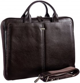 Класична шкіряна сумка під ноутбук і документи коричневого кольору Desisan (910-09) - 2