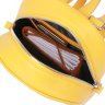 Жовтий жіночий рюкзак із зносостійкої натуральної шкіри флотар Shvigel (16306) - 4