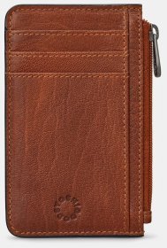 Качественный картхолдер из натуральной кожи с RFID-защитой Yoshi Y1219 Morton 94933 коричневого цвета