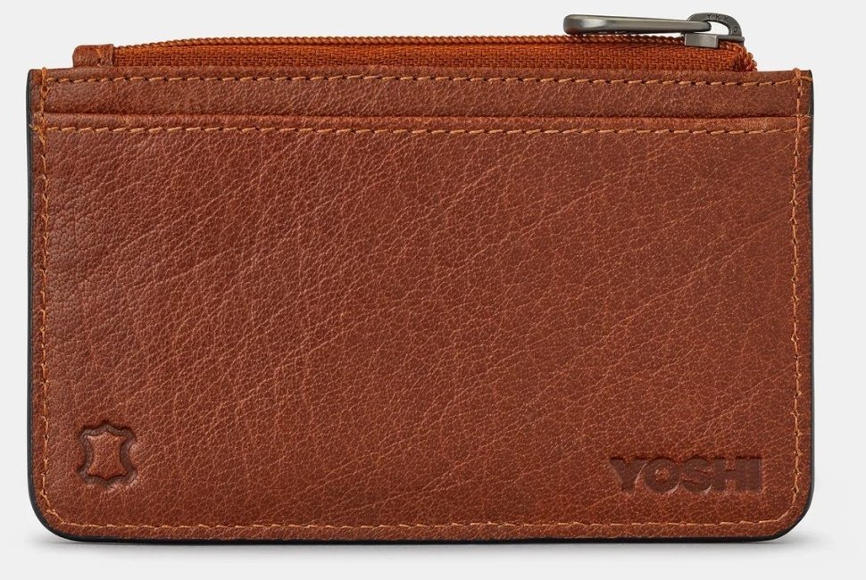 Качественный картхолдер из натуральной кожи с RFID-защитой Yoshi Y1219 Morton 94933 коричневого цвета modnotak фото №2