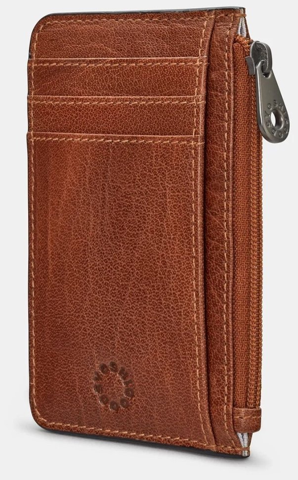 Качественный картхолдер из натуральной кожи с RFID-защитой Yoshi Y1219 Morton 94933 коричневого цвета modnotak фото №4