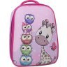 Рожевий шкільний рюкзак для дівчаток із текстилю на два відділення Bagland (55333) - 1