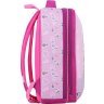 Рожевий шкільний рюкзак для дівчаток із текстилю на два відділення Bagland (55333) - 2