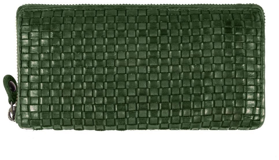 Женский вместительный кошелек из натуральной плетеной кожи на молнии Ashwood D81 зеленого цвета 95433 фото №1 Женский вместительный кошелек из натуральной плетеной кожи на молнии Ashwood D81 зеленого цвета 95433 modnotak фото №1