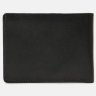 Тонкий чоловічий шкіряний гаманець чорного кольору без монетниці Ricco Grande (65633) - 4