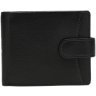 Чоловічий шкіряний портмоне чорного кольору з монетницею Ricco Grande 65933 - 1