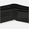 Мужское кожаное портмоне черного цвета с монетницей Ricco Grande 65933 - 5