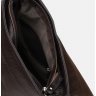 Чоловіча наплечная сумка з натуральної шкіри коричневого кольору з тисненням на клапані Keizer (19296) - 5