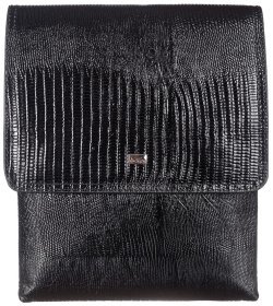 Мужская кожаная сумка с лазерной фактурой Desisan 106833 черный