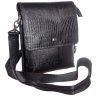 Чоловіча шкіряна сумка з лазерною фактурою Desisan 106833 чорний modnotak фото - 5