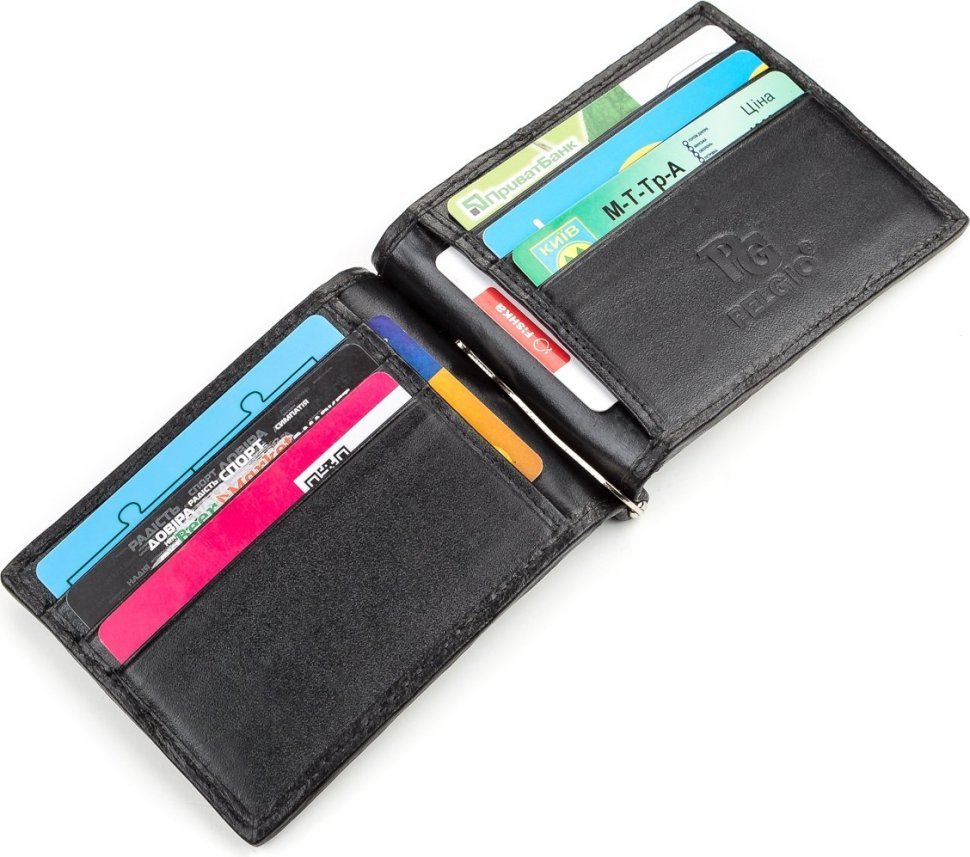 Зажим для денег из натуральной кожи крокодила черного цвета CROCODILE LEATHER (024-18169) фото №4 Зажим для денег из натуральной кожи крокодила черного цвета CROCODILE LEATHER (024-18169) modnotak фото №4