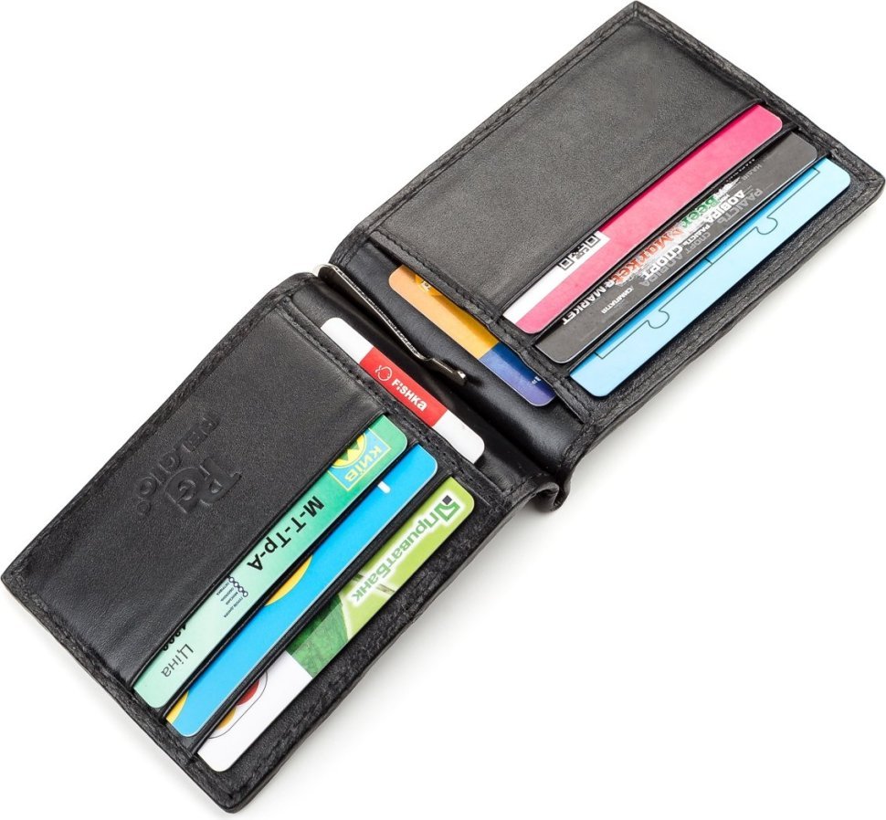 Зажим для денег из натуральной кожи крокодила черного цвета CROCODILE LEATHER (024-18169) фото №5 Зажим для денег из натуральной кожи крокодила черного цвета CROCODILE LEATHER (024-18169) modnotak фото №5