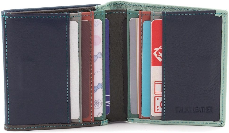Кожаный женский разноцветный кошелек с монетницей ST Leather 1767233