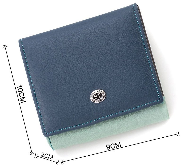 Шкіряний жіночий різнокольоровий гаманець із монетницею ST Leather 1767233 фото №3 Шкіряний жіночий різнокольоровий гаманець із монетницею ST Leather 1767233 modnotak фото №3