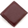 Бордовий жіночий гаманець компактного розміру з натуральної шкіри ST Leather 1767333 - 4