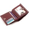 Бордовый женский кошелек компактного размера из натуральной кожи ST Leather 1767333 - 6