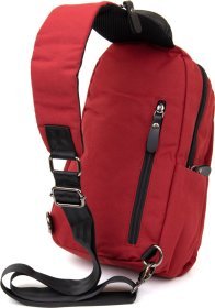 Красная сумка-слинг через плечо из нейлона Vintage (20629)