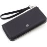 Шкіряний жіночий гаманець чорного кольору з блискавковою застібкою ST Leather 1767433 - 3