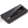 Женский кожаный кошелек черного цвета с молниевой застежкой ST Leather 1767433 - 6