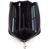 Женский кожаный кошелек черного цвета с молниевой застежкой ST Leather 1767433 - 2