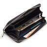 Шкіряний жіночий гаманець чорного кольору з блискавковою застібкою ST Leather 1767433 - 7
