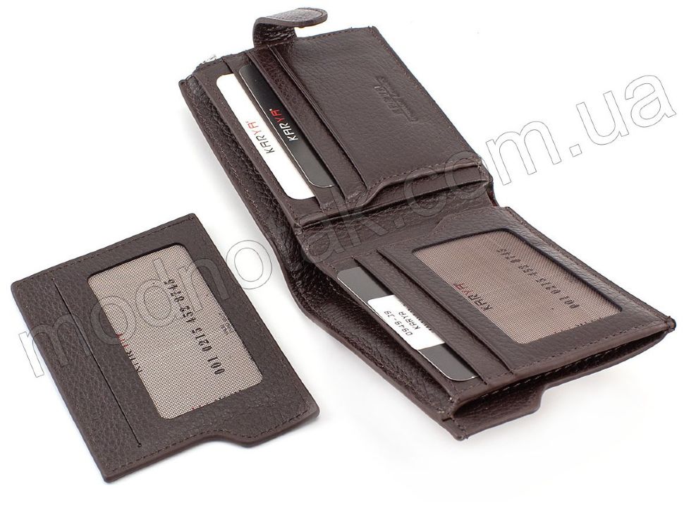 Оригінальний шкіряний гаманець на кнопці KARYA (0949-39)