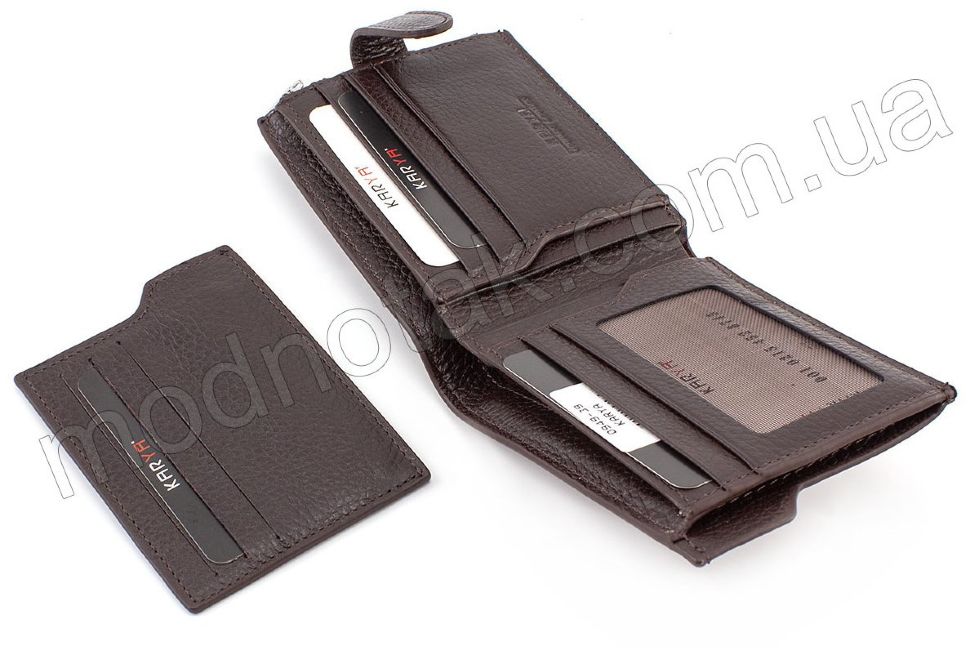 Оригінальний шкіряний гаманець на кнопці KARYA (0949-39)