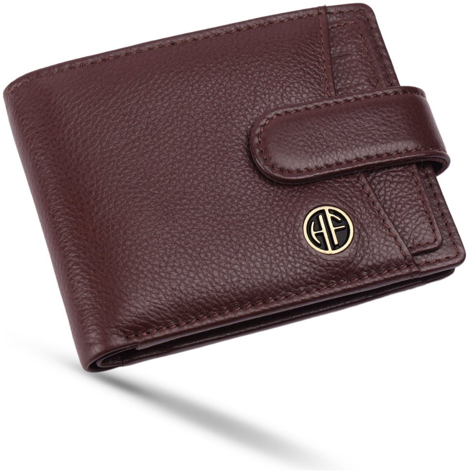 Мужское классическое портмоне на кнопке со съемным блоком Hammonds Flycatcher HF502 коричневого цвета 108033 modnotak фото №1