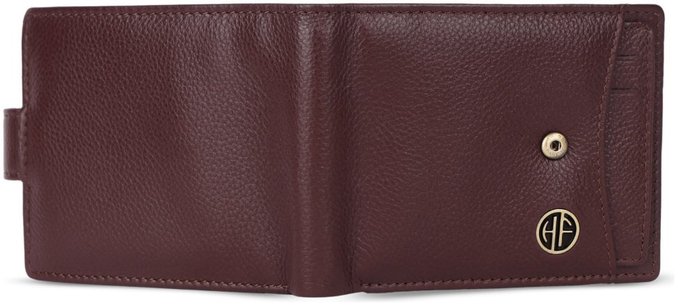 Мужское классическое портмоне на кнопке со съемным блоком Hammonds Flycatcher HF502 коричневого цвета 108033 modnotak фото №4
