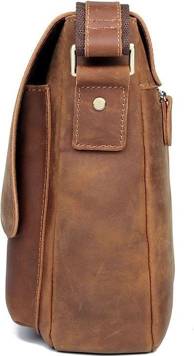 Молодіжна коричневого кольору шкіряна чоловіча сумка Vintage (20206)