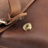 Молодежная коричневого цвета кожаная мужская сумка Vintage (20206) - 7