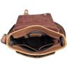 Молодежная коричневого цвета кожаная мужская сумка Vintage (20206) - 9