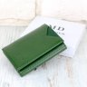 Мініатюрний темно-зелений жіночий гаманець зі шкірозамінника з фіксацією на кнопки MD Leather (21522) - 4