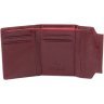 Маленький жіночий гаманець із натуральної шкіри бордового кольору Marco Coverna 68633 - 2