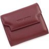 Маленький жіночий гаманець із натуральної шкіри бордового кольору Marco Coverna 68633 - 1