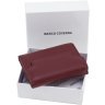 Маленький жіночий гаманець із натуральної шкіри бордового кольору Marco Coverna 68633 - 7