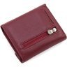 Маленький жіночий гаманець із натуральної шкіри бордового кольору Marco Coverna 68633 - 3
