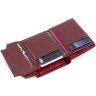 Маленький жіночий гаманець із натуральної шкіри бордового кольору Marco Coverna 68633 - 5