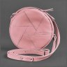 Кожаная розовая женская сумка-кроссбоди круглой формы BlankNote Бон-Бон 78833 - 8