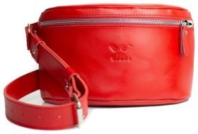 Красная женская сумка-бананка из натуральной кожи высокого качества BlankNote 78933