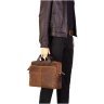 Світло-коричнева чоловіча сумка для ноутбука з вінтажної шкіри Visconti Hugo 69033 - 2