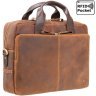 Світло-коричнева чоловіча сумка для ноутбука з вінтажної шкіри Visconti Hugo 69033 - 9