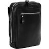 Черная мужская сумка-планшет из натуральной кожи на молнии Issa Hara (27065) - 3